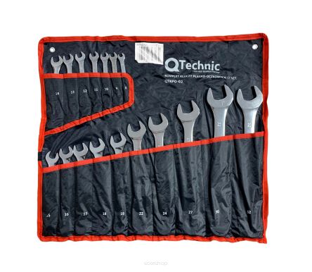 KOMPLET KLUCZY PŁASKO-OCZKOWYCH 17SZT. QTECHNIK